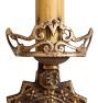 Vintage Romance Revival Candle Sconce with 13-Pointed Star Backplate