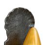 Vintage Romance Revival Candle Sconce with Hammered Brass Backplate