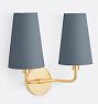 Ansel Double Sconce, Metal Shade