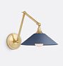 Poplar Articulating Sconce, 22&rdquo; Length in Painted Shades