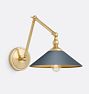 Theo Articulating Sconce, Painted Brass Shades