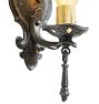 Vintage Art and Crafts Storybook Sconce with Glass Shade