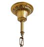 Vintage Art Deco 3 Light Chandelier with Botanical Motif