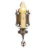 Vintage Classical Revival Cast Bronze Painted Sheild Sconce Set of 2