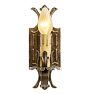Vintage Romance Revival Floral Motif and Sheild Backplate Sconce