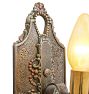 Vintage Romance Revival Floral Motif Painted Sconce