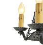 Vintage Romance Revival Hammered Cast Iron 5 Light Chandelier