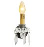 Vintage Victorian Crystal Armed Single Light Sconce
