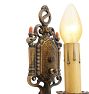 Vintage Classical Revival Cast Bronze Painted Sheild Sconce Set of 2