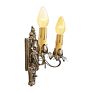 Vintage Romance Revival Floral Motif and Sheild Backplate Sconce