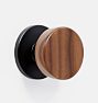 Tumalo Interior Door Set Round Plate with Walnut Knob, Passage - Oil-Rubbed Bronze