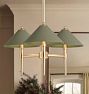 Rhone Chandelier, 24" Width in Metal Shades