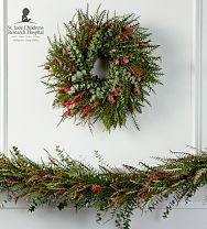 Live Grevillea & Baby Blue Eucalyptus Garland and Wreath