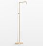 Blair Shower Set Pressure Balance Exposed Trim Cross Handle, Aged Brass