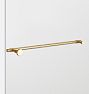 Sommerville Shower Door Pull, 18" x Knob - Aged Brass