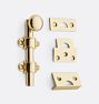 Plain Surface Bolt, 4" - Aged Brass