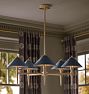 Rhone Chandelier, 36" Width in Metal Shades