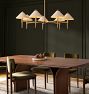 Rhone Chandelier, 48" Width in Metal Shades