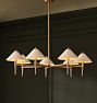 Rhone Chandelier, 48" Width in Metal Shades