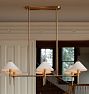 Rhone Linear Chandelier, 48" Width in Metal Shades