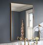 OPEN BOX: Thin Metal Frame Mirror, 30" x 42" - Aged Brass