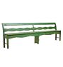 Vintage 19th Century Hungarian Folk Green Painted Bench