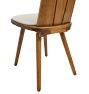 Vintage 1960s French Modern Slat Back Dining Chair Set of 5