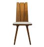 Vintage 1960s French Modern Slat Back Dining Chair Set of 5