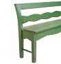 Vintage 19th Century Hungarian Folk Green Painted Bench