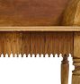 Vintage Anglo-Indian 19th Century Sunburst Teak Bench