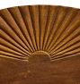 Vintage Anglo-Indian 19th Century Sunburst Teak Bench