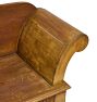 Vintage Anglo-Indian 19th Century Sunburst Teak Bench