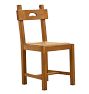 Vintage French Brutalist Oak and Rush Dining Chairs Set of 6