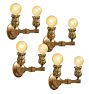 Vintage Classical Revival Sconce with Floral Socket Set of 4