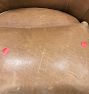 Open Box: Clinton Modern Wingback Leather Chair without Nailheads - Copeland Leather, Cider 
