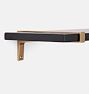 Strap Shelf Bracket and Shelf Set, Black Ash 1inx10inx24in CP