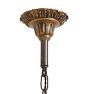 Vintage 5 Arm Bare Bulb Chandelier Classical Revival w Crystals