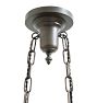 Vintage Classical Revival Brass Pan Chandelier with Wreath Motifs