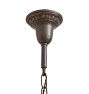 Vintage Classical Revival Cast 5 Light Barebulb Chandelier