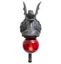 Vintage Classical Revival Cast Gargoyle Sconces with Red Globe Shade  Set of 2