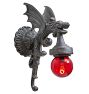 Vintage Classical Revival Cast Gargoyle Sconces with Red Globe Shade  Set of 2