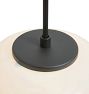 Vintage Mid Century Modern European Pendant with Small Milk Glass Shade