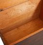 Vintage Traditional Farmhouse Mule Chest in Grain Painted Wood with Decorative Apron