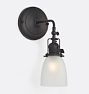 Fairview Traditional Sconce, Oil-Rubbed Bronze - Etched Plain Shade