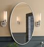 Thin Metal Oval Mirror