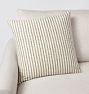 Woven Cotton Striped Pillow Cover, 20" x 20" - Navy