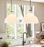 FOLK Abigail 15" Pendant, Glass Shade