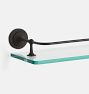 Glass Shelf with Gallery Rail, 24"