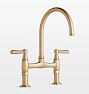 Davoli Bridge Kitchen Faucet, Satin Bronze PVD PVD