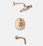 Tiburon Thermostatic Shower & Tub Set, Satin Bronze PVD PVD